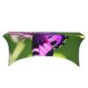 SamLng Purple Butterfly Print Rectangle Tablecloth Wipeable, Stretch, Durable, and Stylish Table Cover for Indoor and Outdoor Use view 2