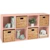 Best Choice Products Kids Bookcase 8-Cube Storage Organizer, 13.5in Shelf Opening, Bookshelf, Toy Storage, Customizable w/ 3 Removable Back Panels Light Pink view 1