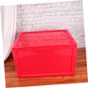 Cabilock 1pc Magnetic Shoe Box Dustproof Transparent Organizer for High Heels Sneakers Boots Side Open Display Storage Container Red Easy Access Stylish Design view 3