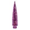 Vickerman 16"-20"-24" Pink Lit Bottle Brush Tree Set. view 3