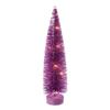 Vickerman 16"-20"-24" Pink Lit Bottle Brush Tree Set. view 4
