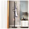 ZGSXQT Freestanding Hall Tree, Coat Stand Rack Metal Hat Bag Rack Free Standing Stainless Steel Coat Rack With 6 Hooks Hallway Organiser Clothes Clothes Stand for Coats(Gold) (Black 182 * 38cm) view 1