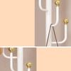 ZGSXQT Freestanding Hall Tree, Coat Stand Rack Metal Hat Bag Rack Free Standing Stainless Steel Coat Rack With 6 Hooks Hallway Organiser Clothes Clothes Stand for Coats(Gold) (Black 182 * 38cm) view 3
