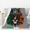 Lion Ireland Irish Flag Birthday Blanket Gifts for Women Giant Blanket Soft Flannel Throw Blanket Presents Nephew Gifts view 2