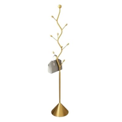 ZGSXQT Coat Rack Matal Coat Rack With Hooks Craetive Coat Rack Tree Entryway Coat Stand For Home Bedroom Coat Rack Stand (Color : Black, Size : 175 * 28cm) (Gold 175 * 28cm)