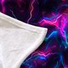 3D Lightning Blanket Twin Size, Blue and Purple Fleece Blanket for Couch Bed Sofa, Modern Cool Blankets and Throws, Psychedelic Hippie Super Soft Cozy Plush Flannel Blanket 60x80, Decor & Gift view 3