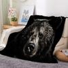 3D Bear Blanket King Size, Fleece Blanket for Couch Bed Sofa, Fierce Animal Blankets and Throws, Black Theme Super Soft Cozy Plush Flannel Blanket, 108 x 90 in, Scary Eye Cool Bear view 2