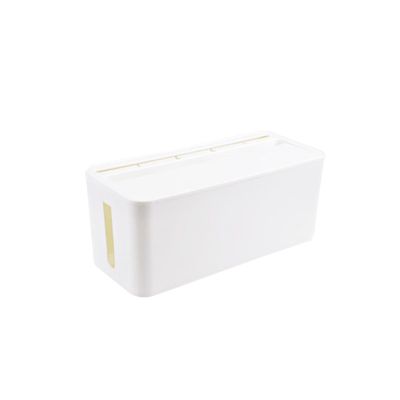 DOITOOL Plastic Wire Storage Box for Power Strips and Cables, White