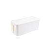 DOITOOL Plastic Wire Storage Box for Power Strips and Cables, White view 1
