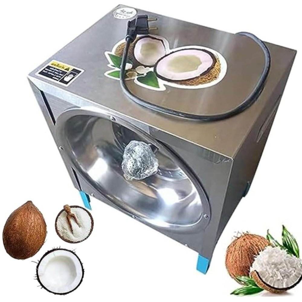 Coconut Grater Scraper Chopper, Commercial Machine, 300W Electric Commercial Coconut Grater 50-60 Pieces/Hour, Coconut Planer for Coconut Processing Shop