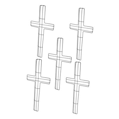 Alipis 5pcs Cross Shaped Metal Wreath Frame Unfinished Decorative Wall Hangings for Holiday and Craft Projects