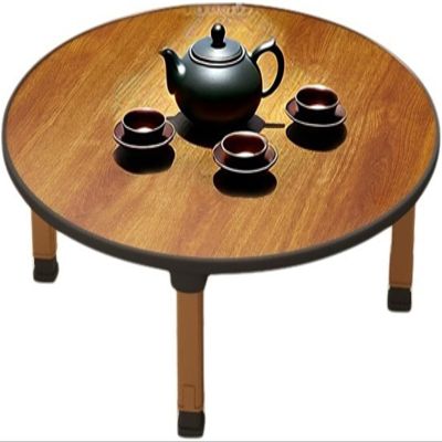 Uzulustra Folding Coffee Table,Low Floor Table Dining Table Collapsible Japanese Folding Table for Living Room Small Spaces Picnic Table Ground Portable Table, Laptop Desk(Round,60x60cm)