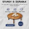 Uzulustra Folding Coffee Table,Low Floor Table Dining Table Collapsible Japanese Folding Table for Living Room Small Spaces Picnic Table Ground Portable Table, Laptop Desk(Round,60x60cm) view 4