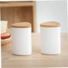Bamboo Lid Toothpick Holder Jar Plastic Toothpick Stand for Home and Restaurant with Cover for Easy Access view 3