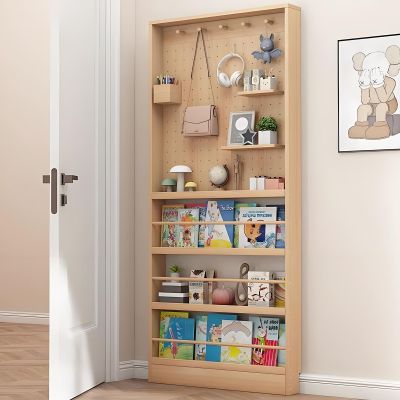 AKFJOSGE Behind Door Bookshelf,Toddler Bookshelf,Storage Cabinets,Organizer for Toys and Books,Storage Rack with Perforated Board,for Living Room, Children's Room, Study Room, etc.