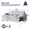 Anwick Sofa Bed Sleeper Pull Out 2 in 1 Sectional Sleeper Sofa Couches with Storage,USB, Cup Holder,Pullout Sectional Couches for Apartment Living Room (Black) view 2