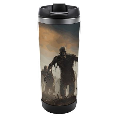 13 Oz Many Zombie Travel Cup Insulated Stainless Steel Mug Reusable Iced Coffee Cup Custom Mug Cup Insulated Travel Mug for Most Cup Holder
