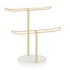 Hair Accessories Rack - Metal Headband Holder Stand, Desktop Display for Hair Hoops | Women's Hairband Rack with Wooden Base, Hair Bow Storage, Desktop Organizer for Bedroom, Apartment view 1