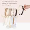 Hair Accessories Rack - Metal Headband Holder Stand, Desktop Display for Hair Hoops | Women's Hairband Rack with Wooden Base, Hair Bow Storage, Desktop Organizer for Bedroom, Apartment view 2