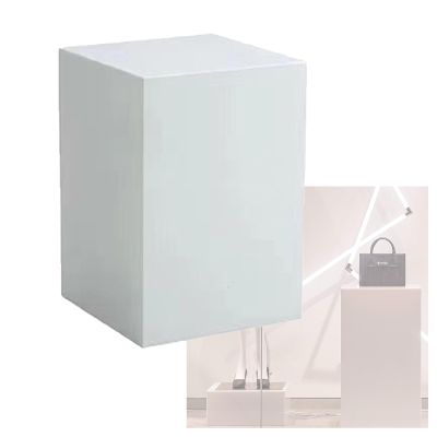 BXKCFYBSQ Square Display Pedestal Stand,Party Event Decor Platform Base Stands,Large Display Risers Base,for Dresses Collectibles Bags and Shoes,440 Lbs Loading(White,40x100/15.7x39.3in)