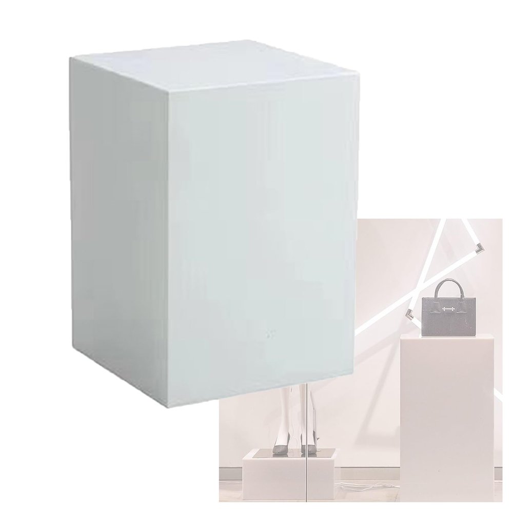 BXKCFYBSQ Square Display Pedestal Stand,Party Event Decor Platform Base Stands,Large Display Risers Base,for Dresses Collectibles Bags and Shoes,440 Lbs Loading(White,40x100/15.7x39.3in)