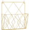 Wiywef Metal Wire Wall Mounted Magazine Holder, Wall Hanging Organizer Holder for Files, Newspapers, Magazines Rack for Office Home view 1