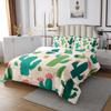 Manfei Cactus Bedspread King Size, Green Cactus Pink Flower Coverlet Set, Desert Plants Quilted Coverlet with 2 Pillowcases, Kids Boys Girls Room Decor, Soft Polyester Bedding Quilt view 2