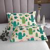 Manfei Cactus Bedspread King Size, Green Cactus Pink Flower Coverlet Set, Desert Plants Quilted Coverlet with 2 Pillowcases, Kids Boys Girls Room Decor, Soft Polyester Bedding Quilt view 3