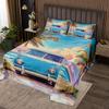 Manfei Sea Beach Bedspread Queen Size, Summer Beach Camping Coverlet Set, Tropical Palm Tree Quilted Coverlet with 2 Pillowcases, Kids Girls Room Decor, Soft Polyester Bedding Quilt view 1