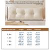 AXFCBDF Plush Headboard Pillow, Queen Size Headboard Back Cushion, Decorative Headboard Backrest Pillow for Bedroom, Sofa, Lounge(Gray,110x45x16cm) view 2