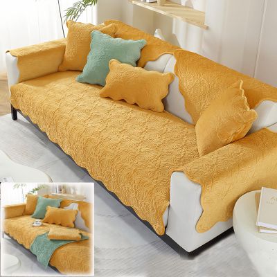 XHCTNN Bright White Chic Pattern Daybed Set Solid Color Sofa Cushion Sofa Cover Home Decor for All Seasons Simple Modern Floral Bedding(H,110 * 210cm/1PC)