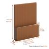 AEDNX Room Dividers Folding Privacy Screen Partition Indoor Room Divider with Storage Shelves, Thickened Paper Panel Screen forHome/Office/Clothing Store/Live Streaming Background(White,H1.5M-L2~3M) view 2