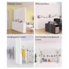 AEDNX Room Dividers Folding Privacy Screen Partition Indoor Room Divider with Storage Shelves, Thickened Paper Panel Screen forHome/Office/Clothing Store/Live Streaming Background(White,H1.5M-L2~3M) view 4