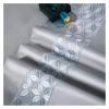 Luxury Embroidery Bedding Set 1000TC Egyptian Cotton Silky Duvet Cover with All-Around Elastic Rubber Band Bed Sheet Pillowcases,Bed view 4
