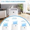 Small Air Conditioner 14,000 BTU with Built-In Dehumidifier - Portable AC Unit for Rooms Up to 750 Sq Ft - Sleep Mode, Swing Fan, 24H Timer, Remote Control, Window Kit, White view 3