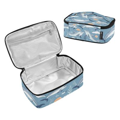 SUABO Dolphin Lunch Bag Insulated Lunch Box for Men Women Portable Lunch Pail for Boys Girls School