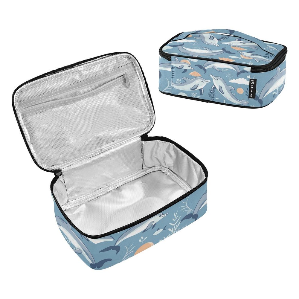SUABO Dolphin Lunch Bag Insulated Lunch Box for Men Women Portable Lunch Pail for Boys Girls School