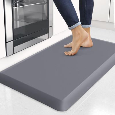 4/5 Inch Thick Kitchen Mats for Floor, StepRite Kitchen Rug for Standing Desk, Non-Slip, Thicker, Stain & Water Resistant, Comfort Anti Fatigue Floor Mat for Home, Kitchen, Office - Grey,32 * 20''