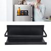 Magnetic Fridge Rack, Space Saving Organizer Black Shelf on Refrigerator, Kitchen Paper Towel Holder, Foldable Design (Black) view 1