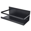 Magnetic Fridge Rack, Space Saving Organizer Black Shelf on Refrigerator, Kitchen Paper Towel Holder, Foldable Design (Black) view 2