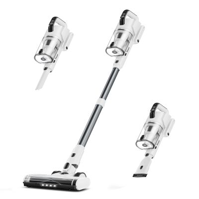Cordless Vacuum Cleaner, 600W 50KPA 70Mins Runtime Fast Charging Vacuum Cleaner, Self-Standing LED Light Touch Screen Stick Vacuum for Home Light Weight,for Pet Hair/Carpet/Floor, White