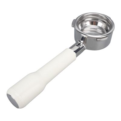 58mm Bottomless Portafilter 3 Ears, Bottomless Naked Portafilter with Stainless Steel Filter Basket, Suitable for Barsetto Coffee Machine (White)