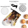 Cute Farm Animal Oven Mitts and Pot Holders 4-Piece Set, Extended Kitchen Gloves and Pan Racks, Heat Resistant Oven Gloves Hot Pads Non-Slip Cooking Gloves Potholders Gifts for Women view 4