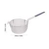 2 Pcs Frying Basket, Stainless Steel Drain Frying Basket Round Fry Net Reusable Cooking Basket Stainless Steel Fry Basket with Long Handle for Kitchen Frying Serving view 4
