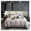 1400TC Pima Cotton Bedding Set Glossy Soft Silky Queen King Size Duvet Cover Set Flat/Fitted Bed Sheet Pillowcases,Bed view 1
