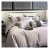 1400TC Pima Cotton Bedding Set Glossy Soft Silky Queen King Size Duvet Cover Set Flat/Fitted Bed Sheet Pillowcases,Bed view 2