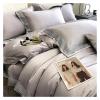 1400TC Pima Cotton Bedding Set Glossy Soft Silky Queen King Size Duvet Cover Set Flat/Fitted Bed Sheet Pillowcases,Bed view 3