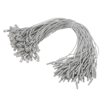 PATIKIL Christmas Ornament Hooks, 100 Pcs LED String Light Hanging Cable Holiday Decor Gift Tag Hanger with Snap Lock for Valentine's Halloween, Gray