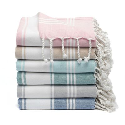 9Threads Cotton Turkish Beach Towel with Towels Oversized 36"x72" Pool Absorbent Extra Large Quick Dry Sand Travel Towel (Mix, 6 Pack)