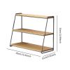 3 Layer Coffee Cup Holder Mug Shelf Glass Cup Rack Coffee Cup Stand for Living Room, Black S view 2